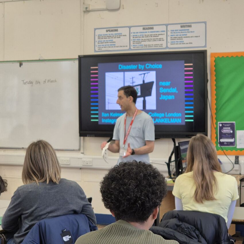 Dr Ilan Kelman Talk to Year 12 Geographers